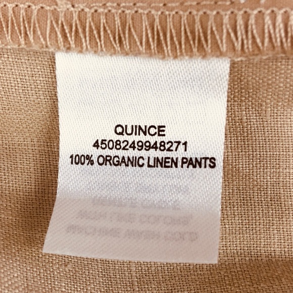 QUINCE New With Tag 100% Organic Linen Pants In The Color Of Driftwood. Size S - Picture 11 of 13